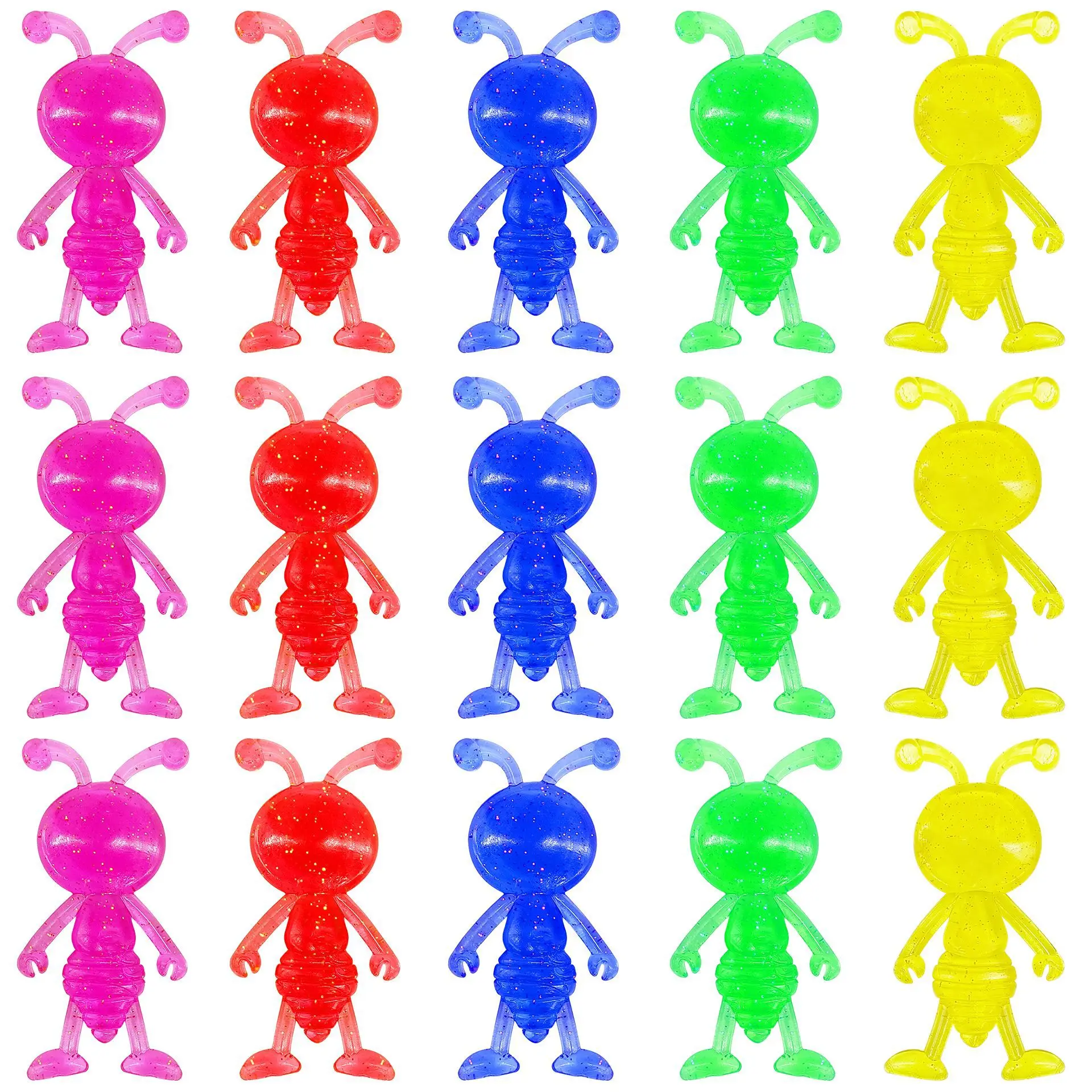 5-20 個楽しい粘着ストレッチ笑顔ゴールデンフラッシュリトルアリピンチおもちゃ子供の誕生日パーティーの好意クリスマスカーニバル大人のギフト