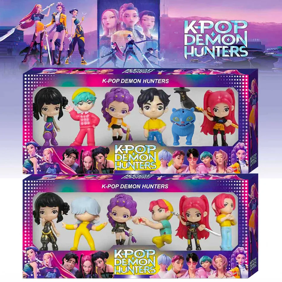 ฟิกเกอร์อนิเมะ Kpop Demon Hunters รูมิ โซอี มิรา ตัวละครอนิเมะทำจากโพลีไวนิลคลอไรด์ ของสะสมตั้งโต๊ะ ของขวัญสำหรับเด็ก