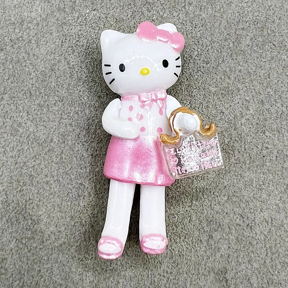 Funda de teléfono de Hello Kitty Kuromi My Melody, Mini muñeca de Anime, juguetes de parche Kawaii, accesorios magnéticos para refrigerador, adornos de escritorio