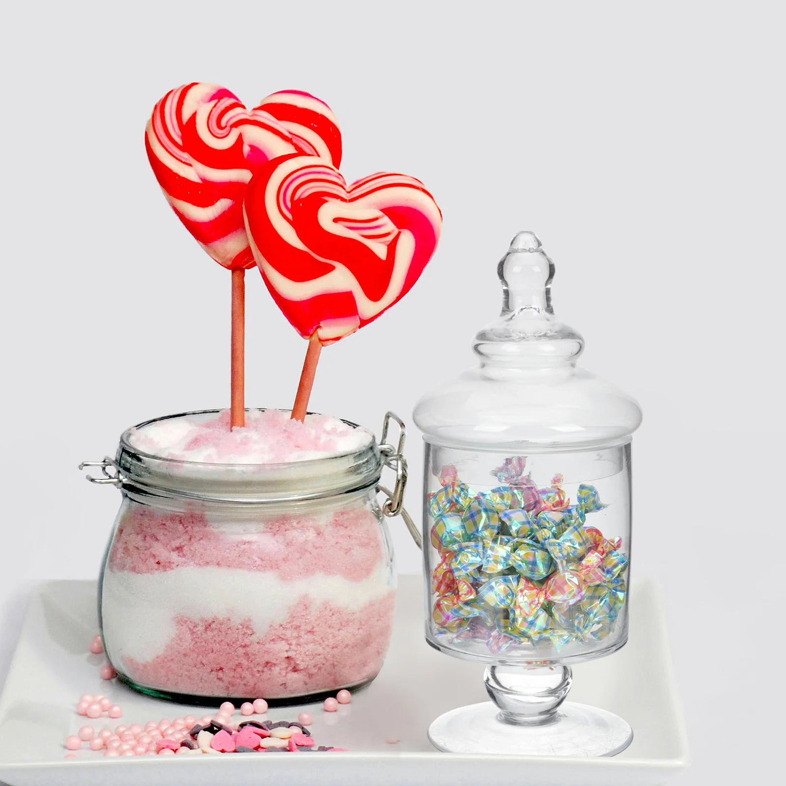 

Candy Container Glass Transparent Creative Candy Canister Small Size Durable Clear Gift Storage Jar for Party Wedding Favor