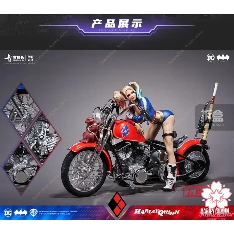 【In Stock】Genuine  Harley Quinn With Raptor Squad Motorcycle Full Set Action Figure Collectible Model Toy view 2