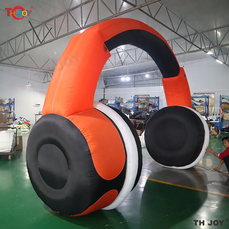 5x3m Fashionable Advertising Replica Inflatable Earphone Inflatable Headphone Arch Gantry For Music Event Decoration