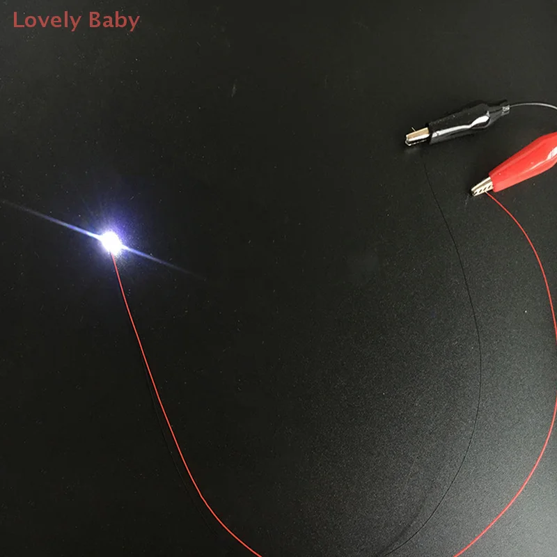 10 قطعة 0805 وامض LED مصلحة الارصاد الجوية مصباح السلكية مايكرو ليتز Led قبل ملحوم رقاقة السلكية 30 سنتيمتر 3 فولت السكك الحديدية لعبة مجسمة ضوء يؤدي الأسلاك