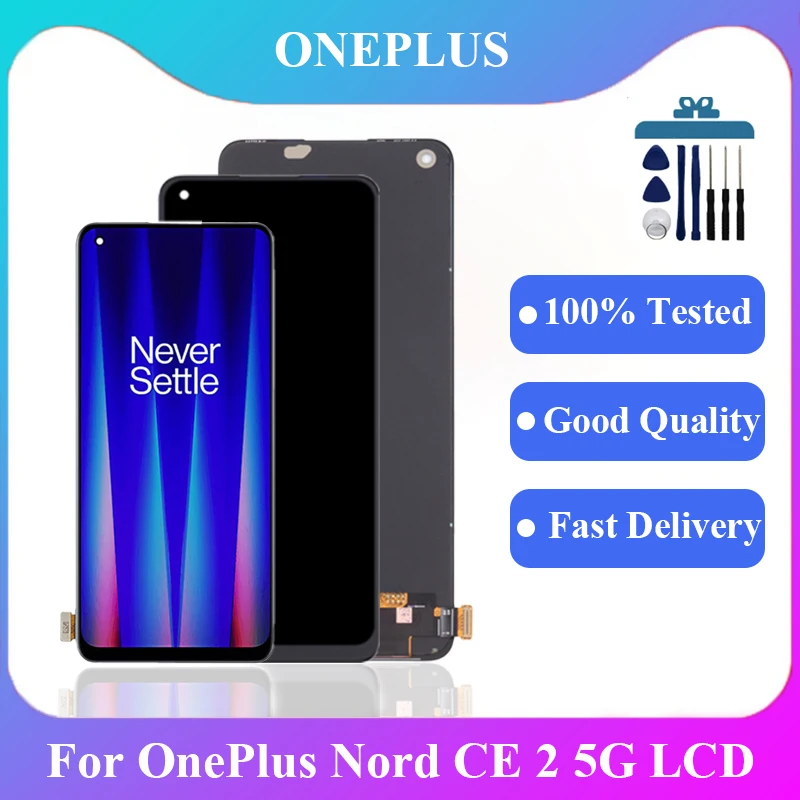 Original Amoled Lcd Display Touch Screen Digitizer Apto para Oneplus Nord ce 5g Iv2201 Eb2101 Eb2103