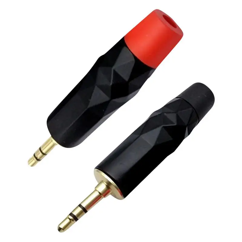 Speaker Connectors Plugs Double Channel Audio Gold Plated Plug Welded Connection Supplies For Microphones Mobile Phones And