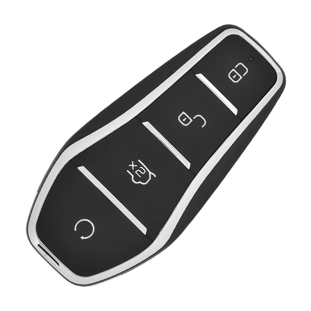 غطاء مفتاح السيارة غطاء مفتاح 4 زر غلاف مفتاح ذكي استبدال شل فارغ ل BYD Qin Plus/e2/e3/D1 S7/M6/G5/F5/Tang II
