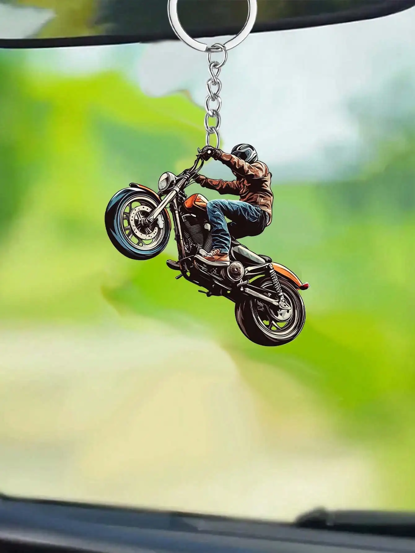 1 Motorcycle Men's Theme That Can Be Used as a Multifunctional Keychain, Decorative Gift Accessory, and DIY Backpack Hanging Dec