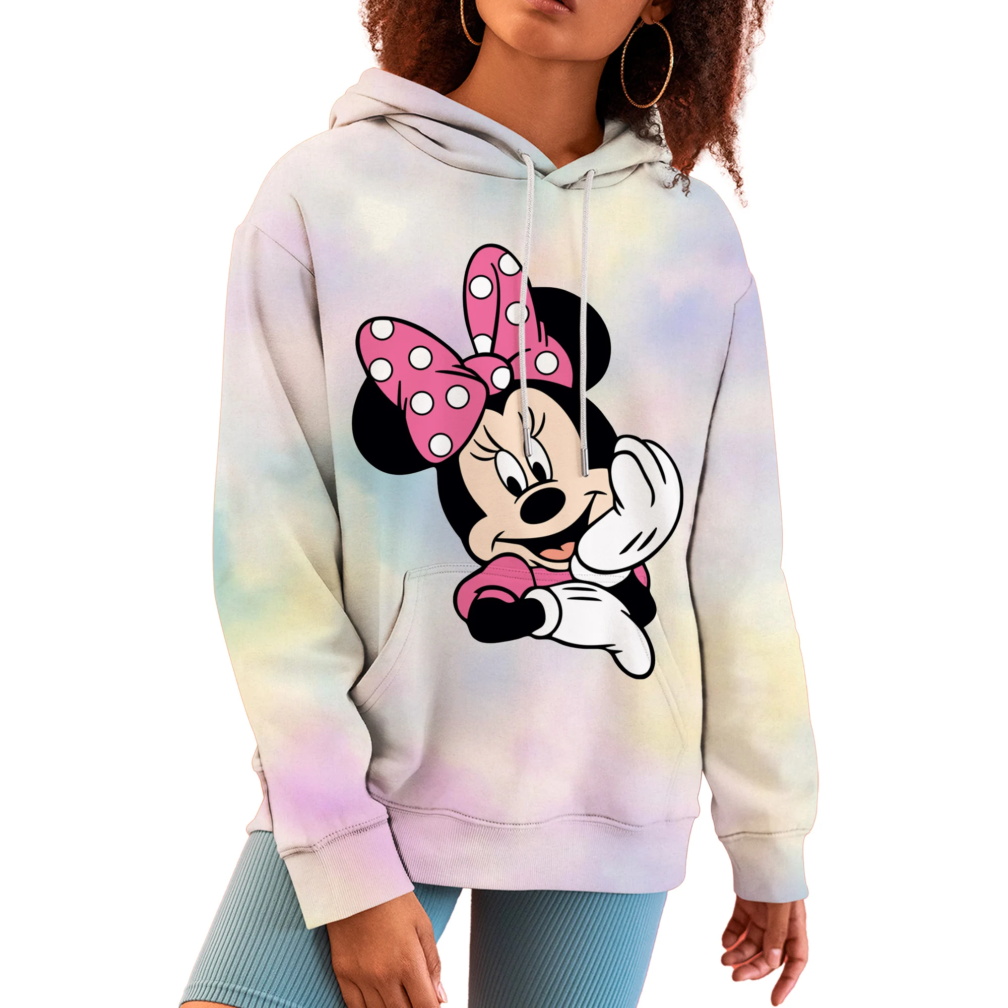 Fashion Design Women\'s Disney Mickey Mouse Hoodies Autumn Female Casual Long Sleeved Basic Clothes Woman Sweatshirt Loose Top