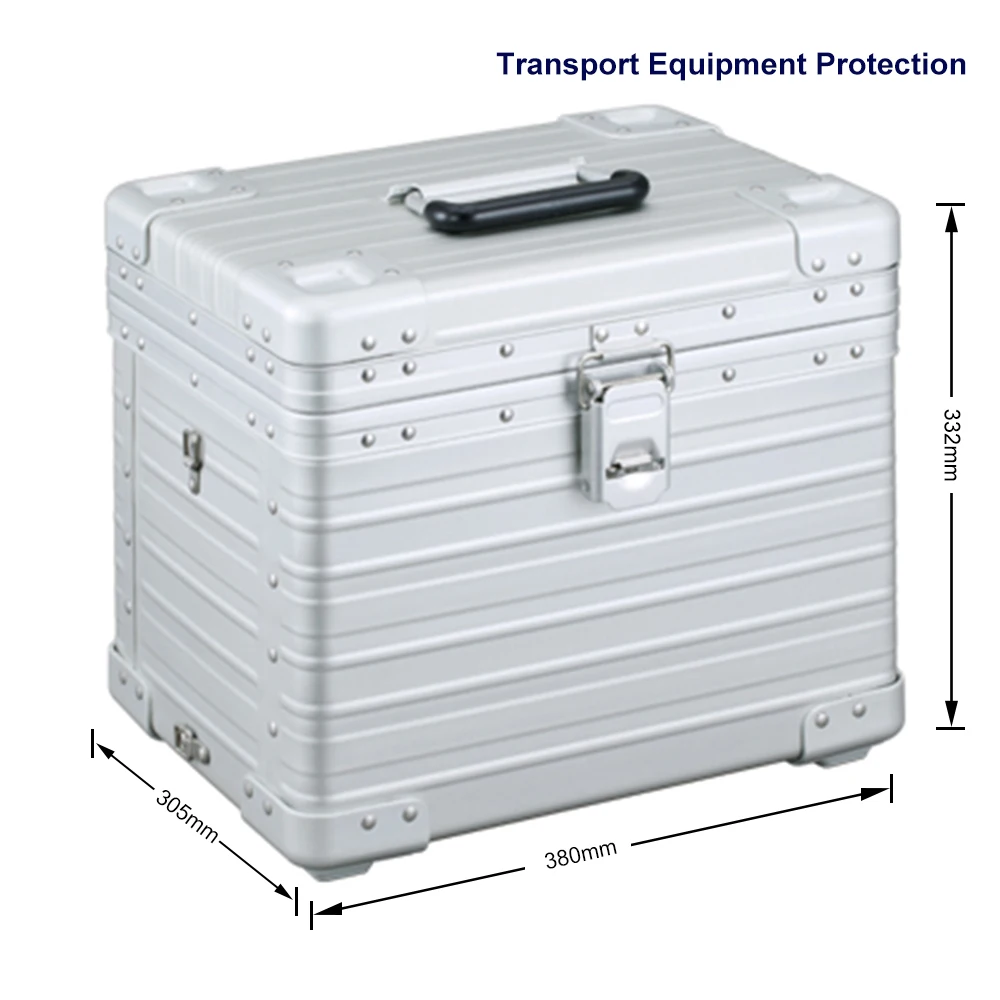 Aluminum Tool Box, Multi-Purpose Attache Case, Waterproof Shockproof Dustproof, Lightweight, Foam Insert, 128x40x30cm