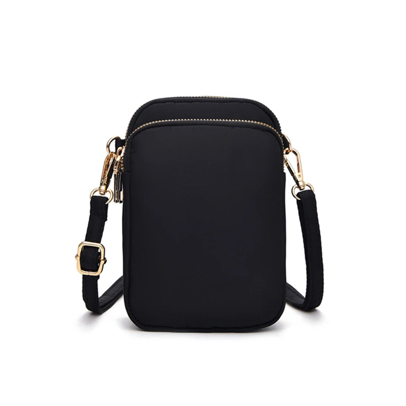 Women Mini Bag Crossbody Zipper Shoulder Bags Mobile Phone Purse Vertical Multifunctional Wallet Black Walking Crossbody Bags