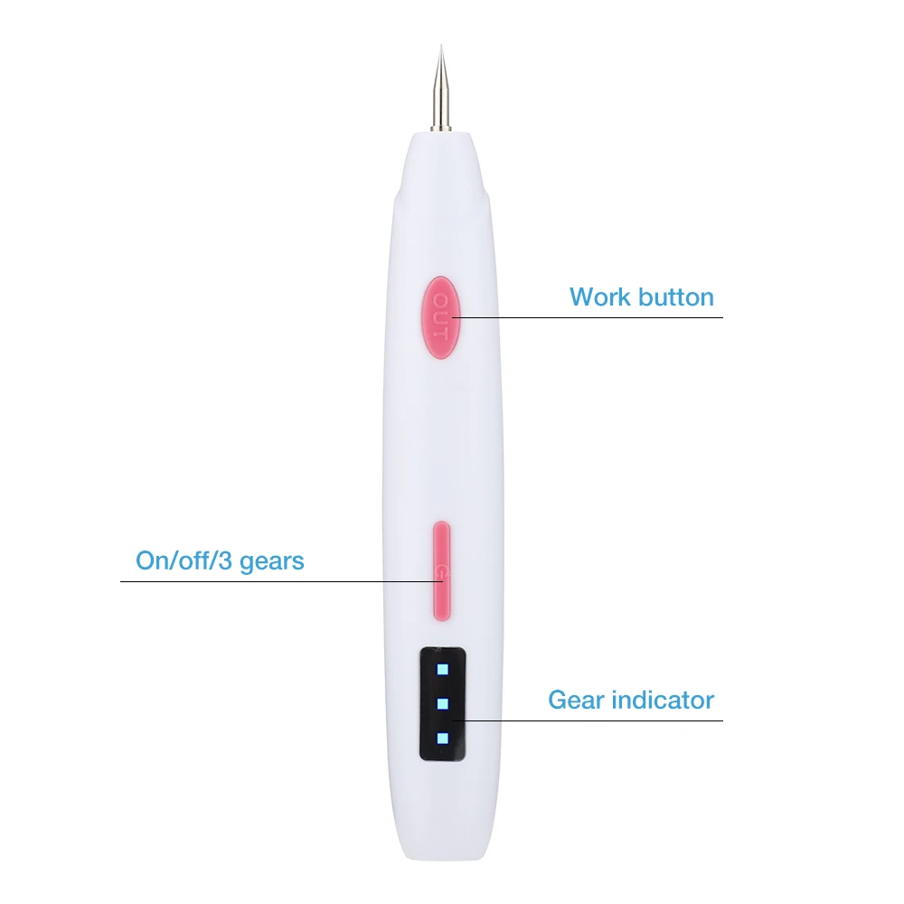 Mini Mole Pen Electric Beauty Blackhead Remover Mole Spots Warts Fat Granules Tattoos Direct USB Cable Plug-in