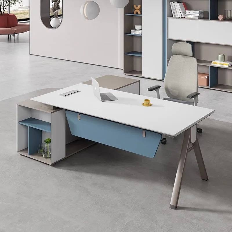 Simple modern boss office desk and chair combination single office furniture table large desk supervisor table manager table