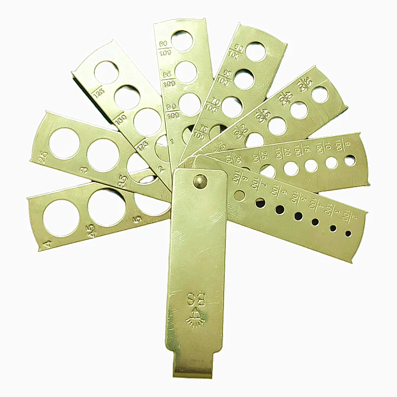 8-Blade Fan Type Gemstone Gauge Portable Diamond Stone Measuring Tool Jewelry Making Accessories