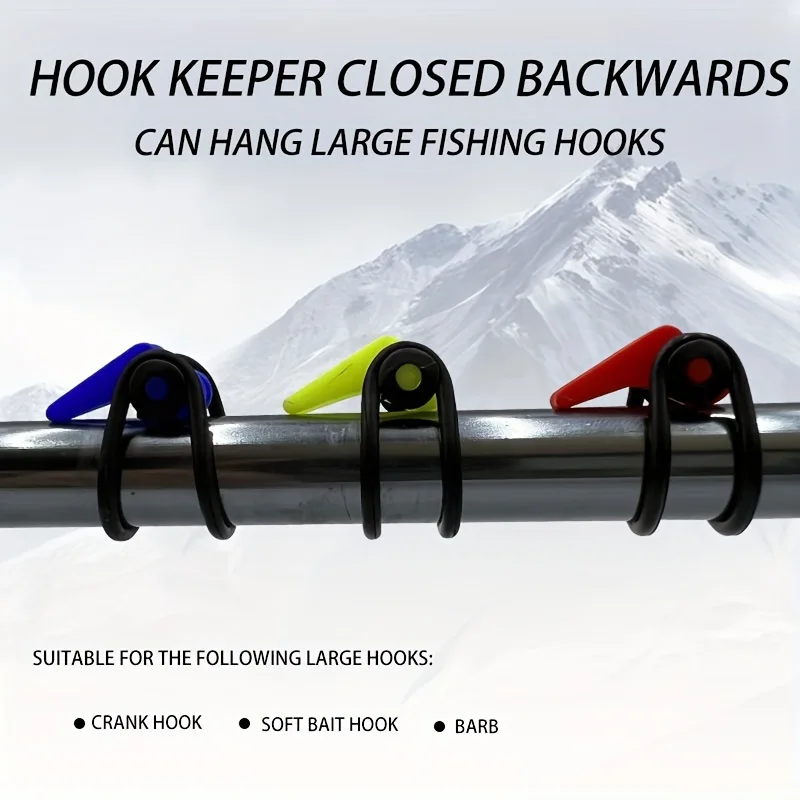20pcs Hooks Device Silicone Bait Holder for Fishing Rods Keeper Clip Pole Lure's Hook Hanging Holder for Rock Tackle Accessories view 2