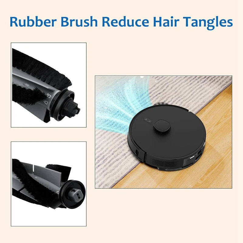 A15Q-For Airrobo T20+ Robot Vacuum Cleaner Main Side Brush Hepa Filter Mop Cloth Dust Bags Replacement Accessories Kit