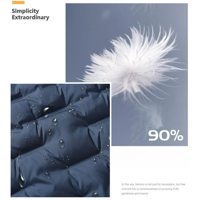 COMXZ Men Vest Down Jacket New Stand Collar Outdoor Travel Ultra Light Gilet Versatile 90% Duck Down Windproof Warm Winter Coat