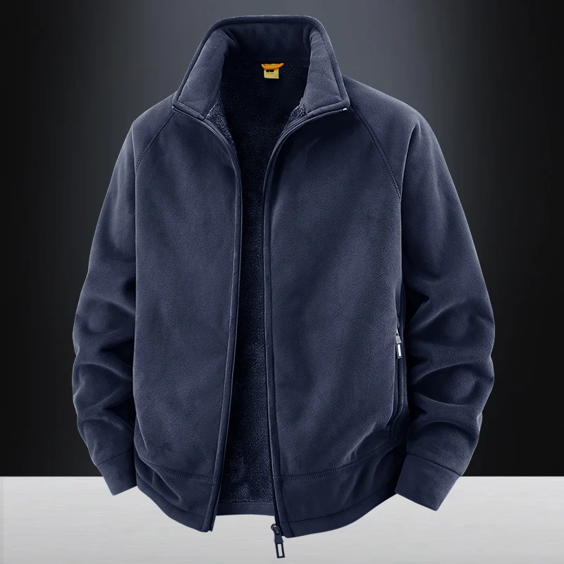 

Двусторонняя мужская утепленная повседневная куртка с воротником-стойкой, длинными рукавами, из полиэфирного волокна, для осени и зимы