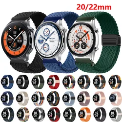 20 22mm Watch Strap For Huawei Watch GT 4 3 2 46 42mm GT2 3 4Pro Magnetic Buckle Braided Solo Loop  Xiaomi S3 S2 S1 Active Band