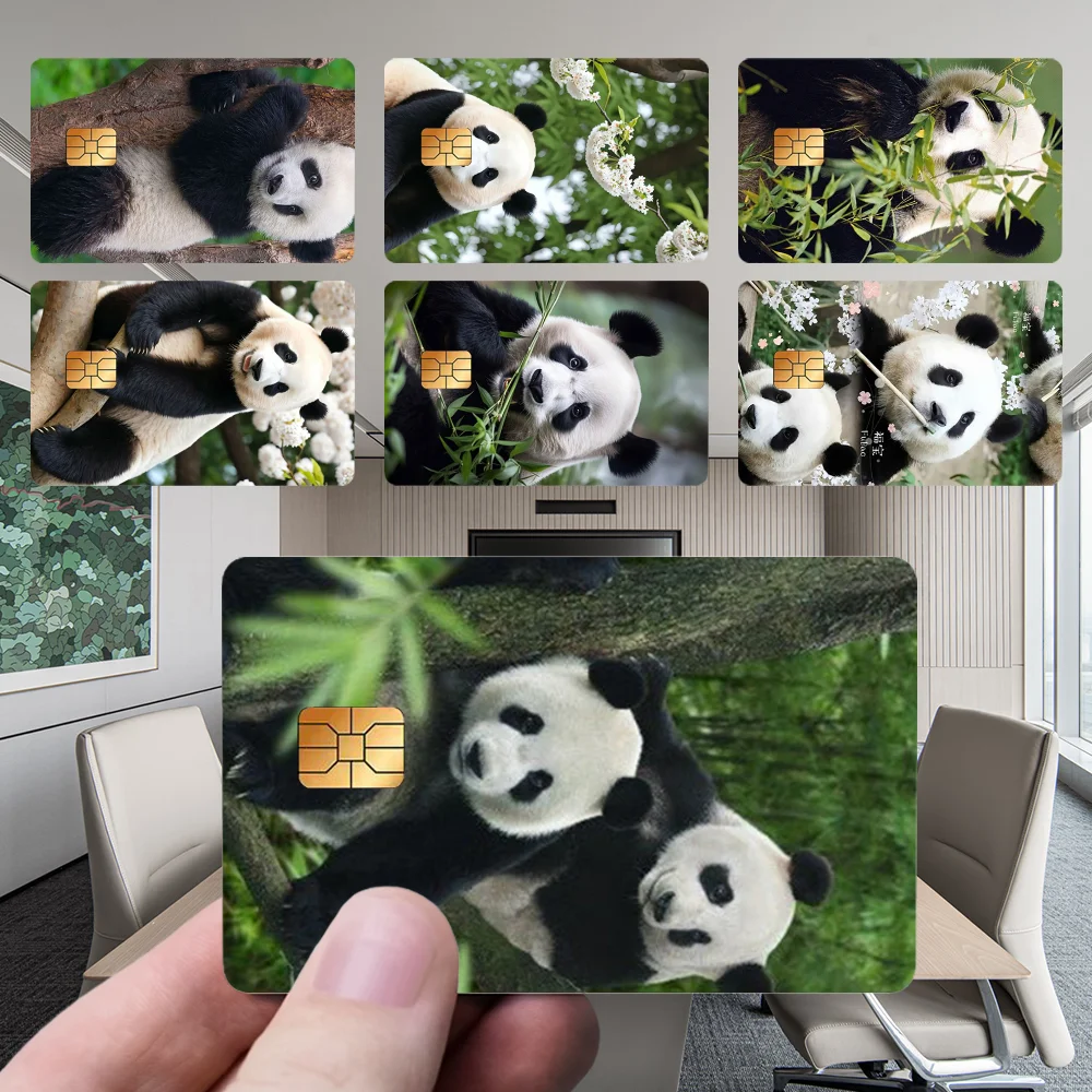 

F-Fubao P-Panda Stickers New Cartoon Card Debit Bank Charge Card Bus Metro Waterproof Sticker Decal Decoration