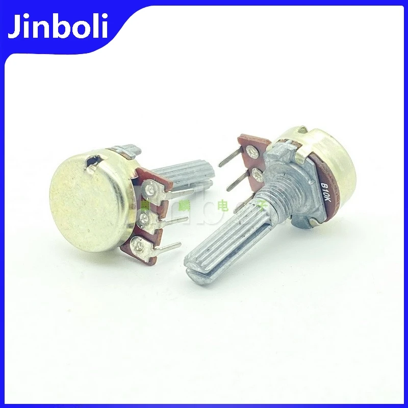 2 Stuks 16 Type B10K Innerlijke Gebogen Voet 3 Pins Enkele Verbinding Versterker Audio Luidspreker Volume Potentiometer Stap Verstelbare Weerstand
