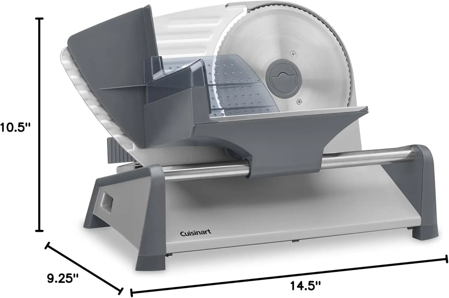 Kitchen Pro Food Slicer, 7.5, Stainless steel, Gray