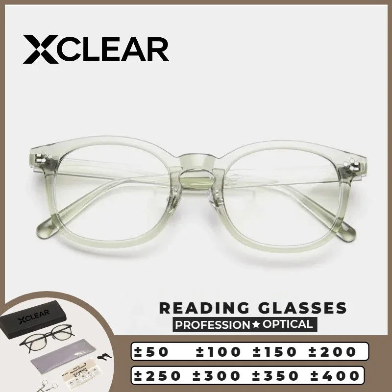 

XCLEAR Luxury AcetateSquare Photochromic Prescription Glasses Women Anti Blue Ray Progressive Reading Optical Office Eyeware