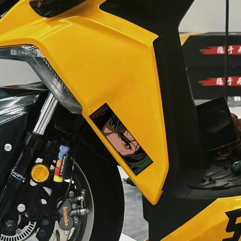 1PC JDM Peeking Eyes Motorcycle Stickers Waterproof DIY Motorbike Side Panels Fuel Tank Fairing Vinyl Decals Anime Decoration image 3