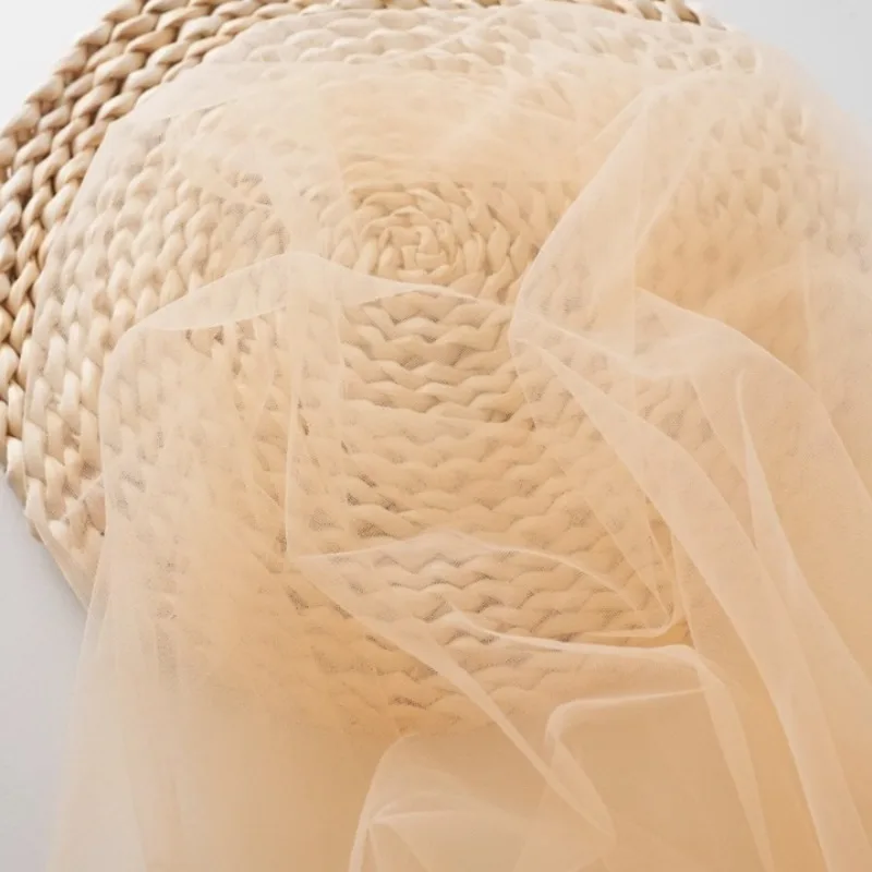 Sheer Mesh Fabric for Spring Summer Wedding Dresses Kids Clothing Kindergarten Backdrop Soft Lightweight Transparent Airy Fabric
