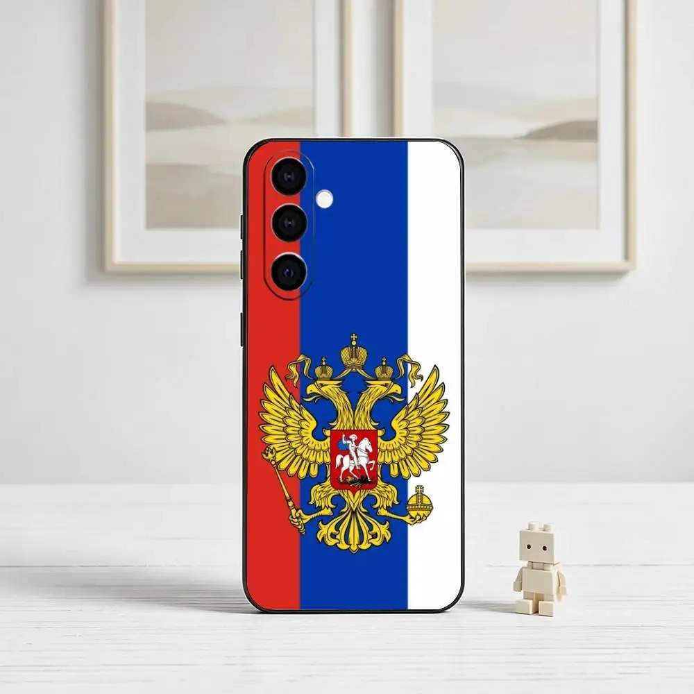 Russia Flag Digital Development  Phone Case Black Silicone Soft For Samsung Galaxy A73,A72,A71,A70,A53,A52,A51 Gift