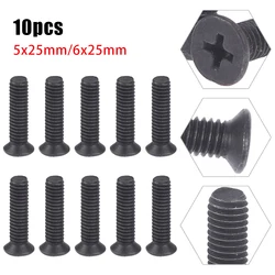10Pcs Fixing Screw M5/M6 25mm Left Hand Thread For UNF Drill Chuck Shank Adapter Hand Drill Anti-thread Screw Drill Chuck Screw