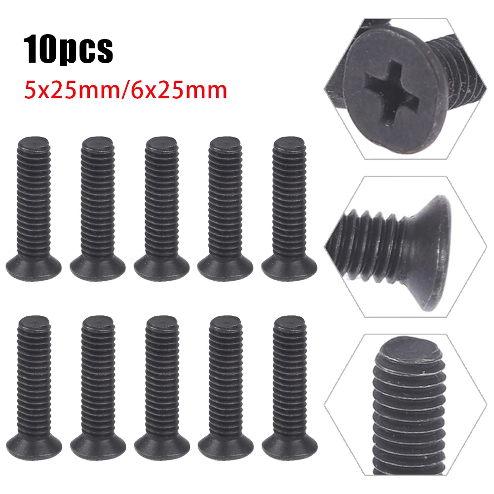 10Pcs Fixing Screw M5/M6 25mm Left Hand Thread For UNF Drill Chuck Shank Adapter Hand Drill Anti-thread Screw Drill Chuck Screw