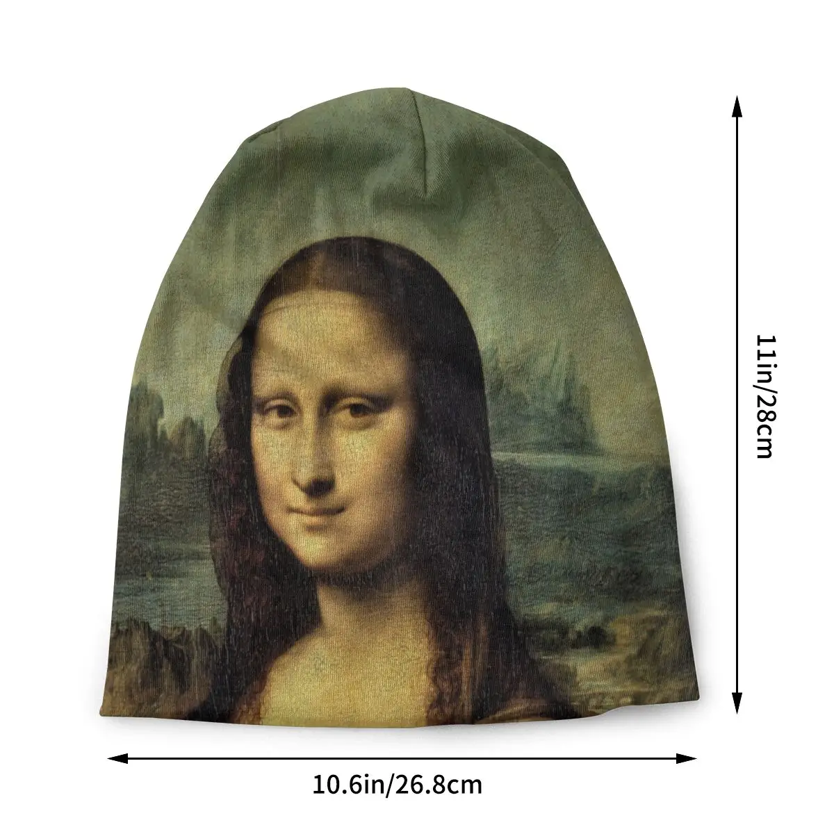 Customization Customization Custom Classic Mona Lisa By Leonardo Da Vinci Beanies Caps Unisex Fashion Winter Warm Knitted Hat