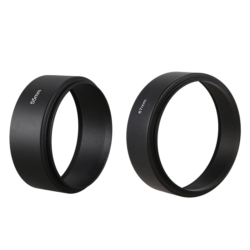 RISE-2X 55Mm/67Mm Mount Standard Metal Lens Hood For Canon Nikon Pentax Sony Olympus