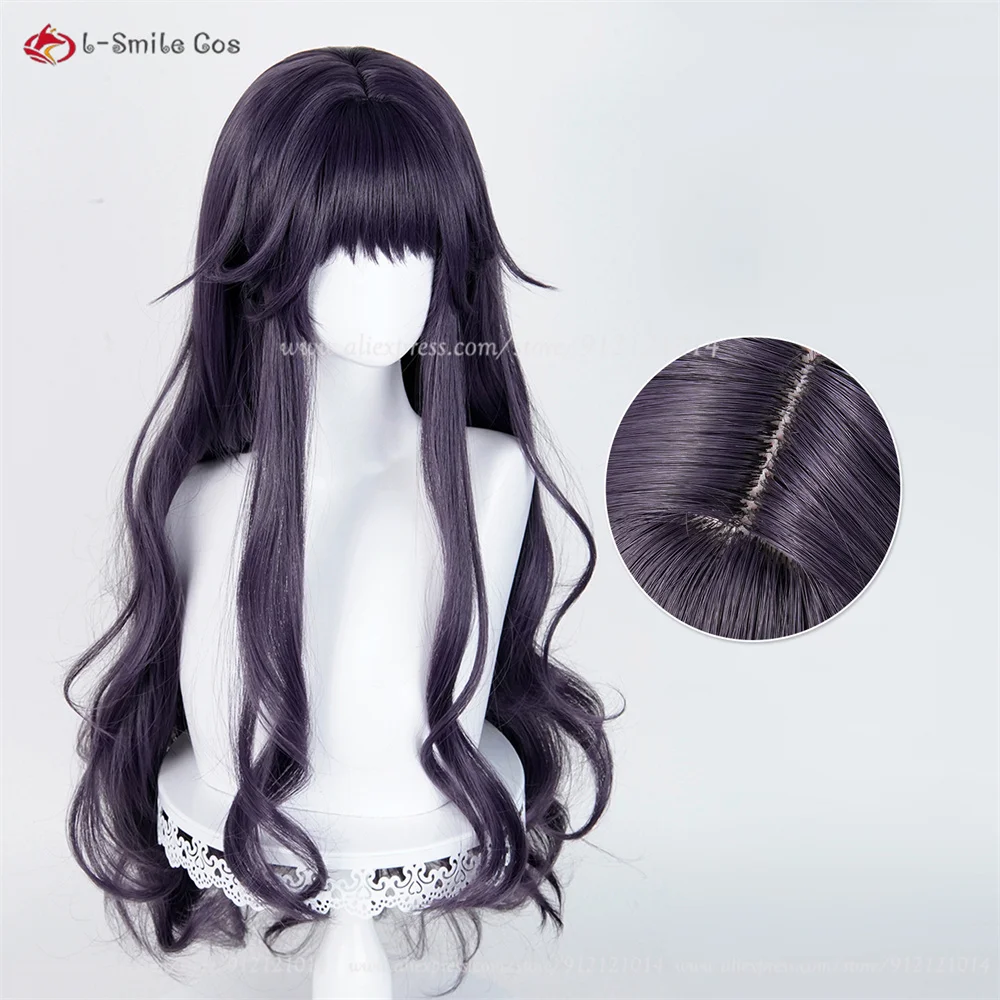 Waguri Kaoruko‌ Cosplay Wig Purple Grey 90cm Cruly Wigs For Women Cosplay Anime Wigs Heat Resistant Synthetic Hair Halloween