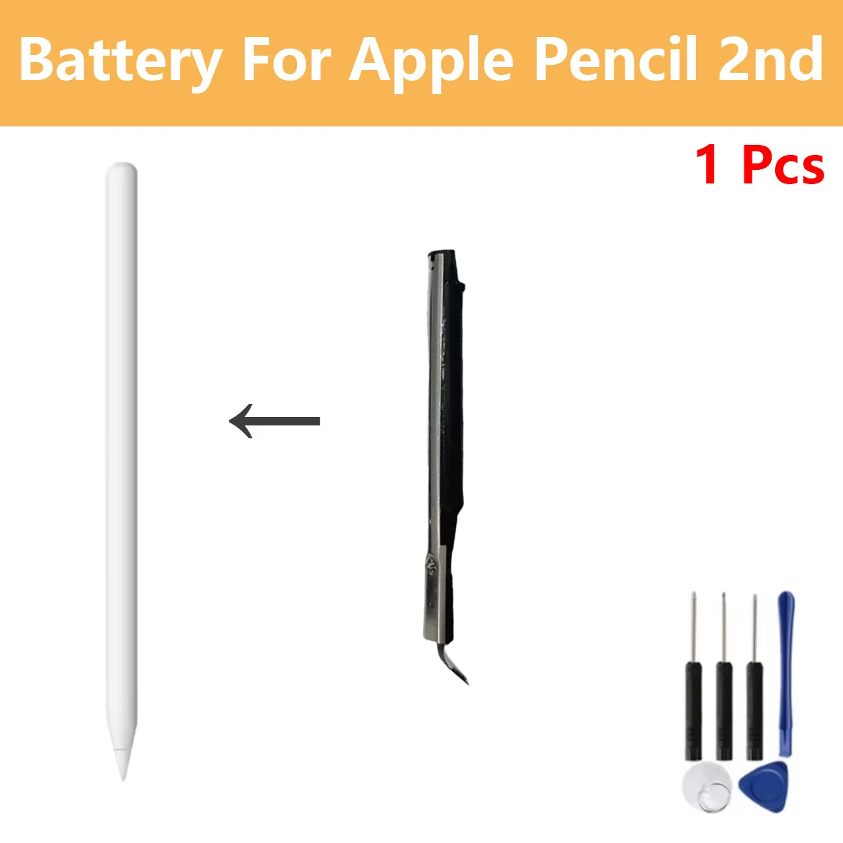 

Аккумулятор Pencil 2, 3,85 В, 85 мАч, для Apple Pencil, 2-е зарядное устройство, аккумуляторы + бесплатные инструменты