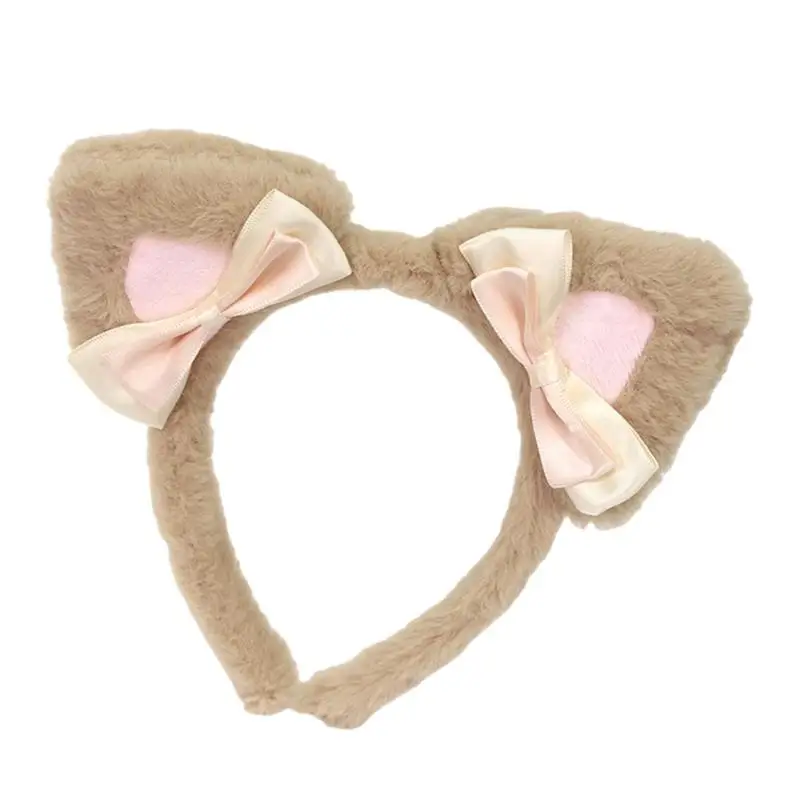 โบว์น่ารักความหนาแน่นสูงหูสัตว์ที่คาดผมยืดหยุ่นสำหรับเด็กฮาโลวีนและถ่ายภาพ