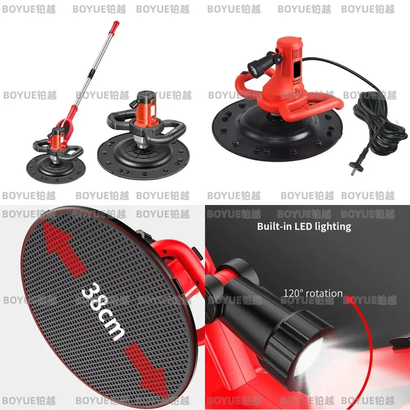 Electric Plaster Smoothing Machine Variable Speed Cement Wall Finishing Tool Industrial Trowel Mixer for Concrete Surface