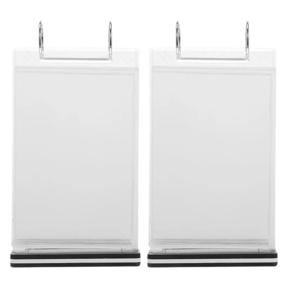 

2Pcs Menu Card Holder Flip Stand for Display Table Top Sign Poster Advertising Document Stands Efficient Presentation