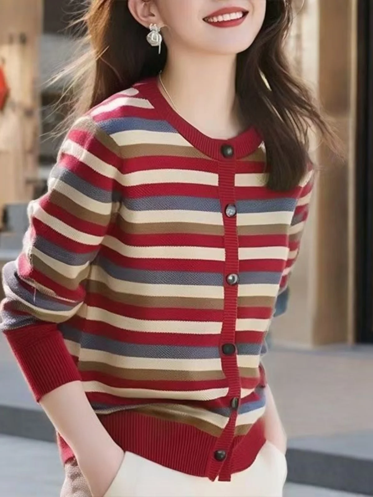 

Stylish High Neck Base Shirt Women's plus Size Sweater Cover Belly Autumn Winter Fashionable Top Commute Style Polyester Blend