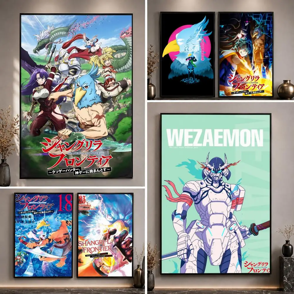 Póster de Anime S-Shangri-La F-Frontier, alta definición, resistente al agua, respetuoso con el medio ambiente, no se decolora, para decoración de pared de cocina, baño y dormitorio