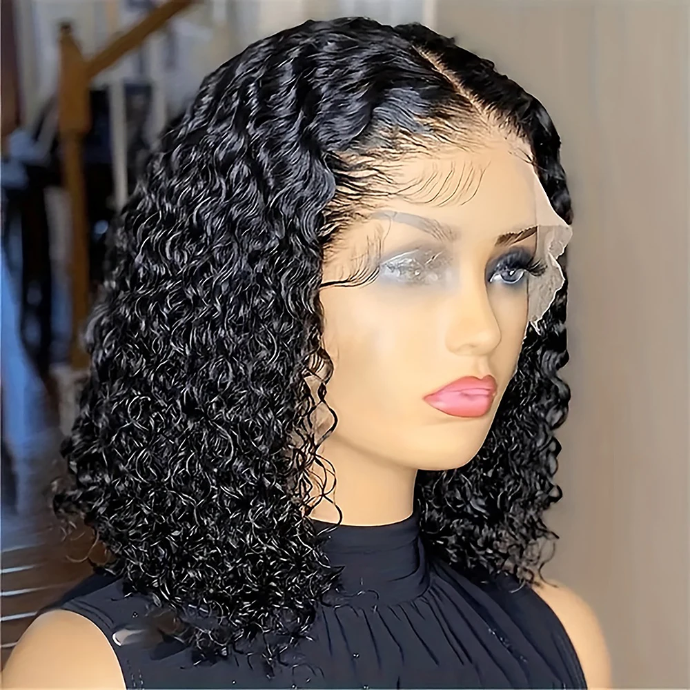 

Короткие парики боб 13x4 волнистые вьющиеся кружевные передние парики человеческие волосы для черных женщин предварительно выщипанные Детские волосы натуральные волосы