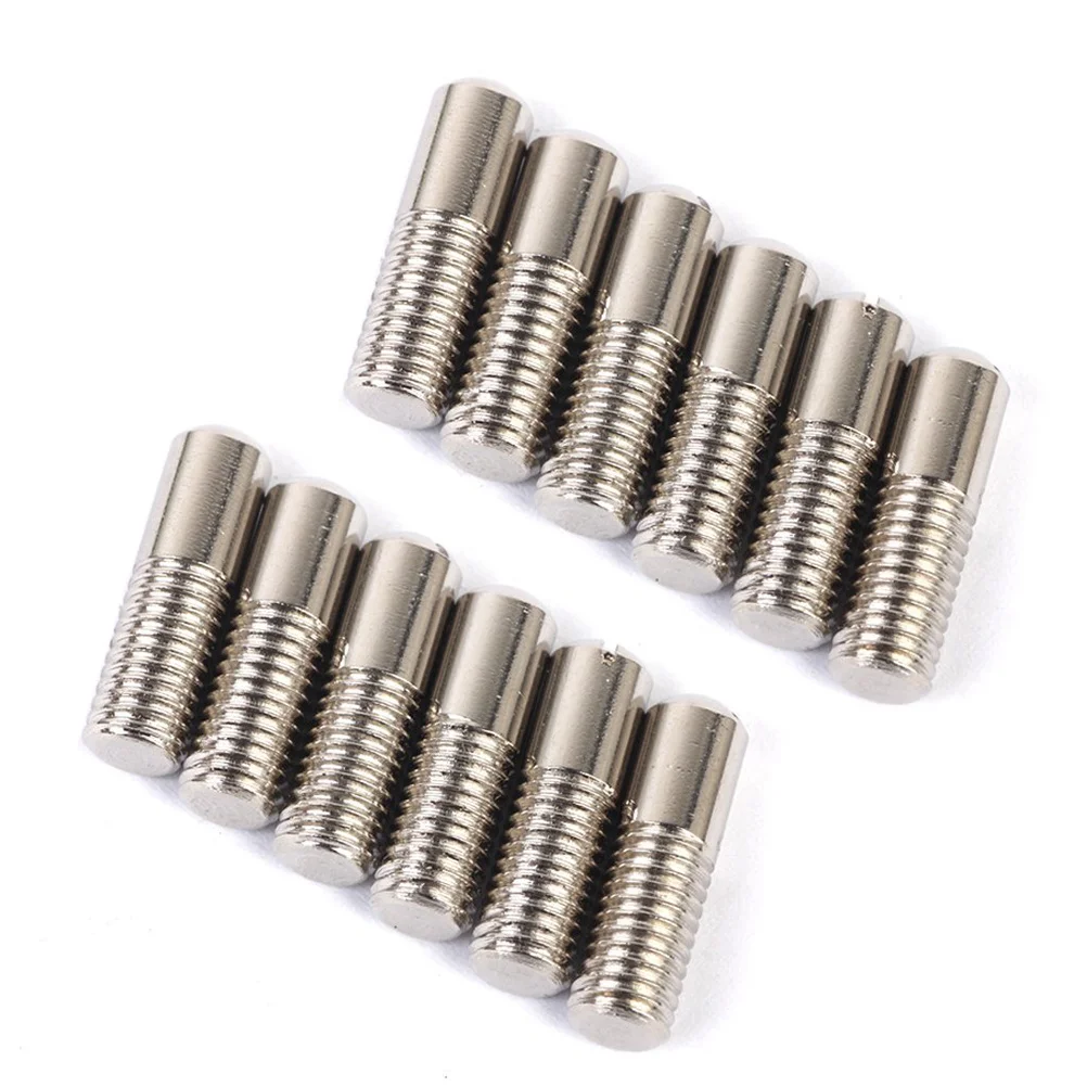 

12pcs Mini Humbucker Pole Screws For Guitar Pickup Replacement Durable Lightweight Silver Compatible With Most Guitars