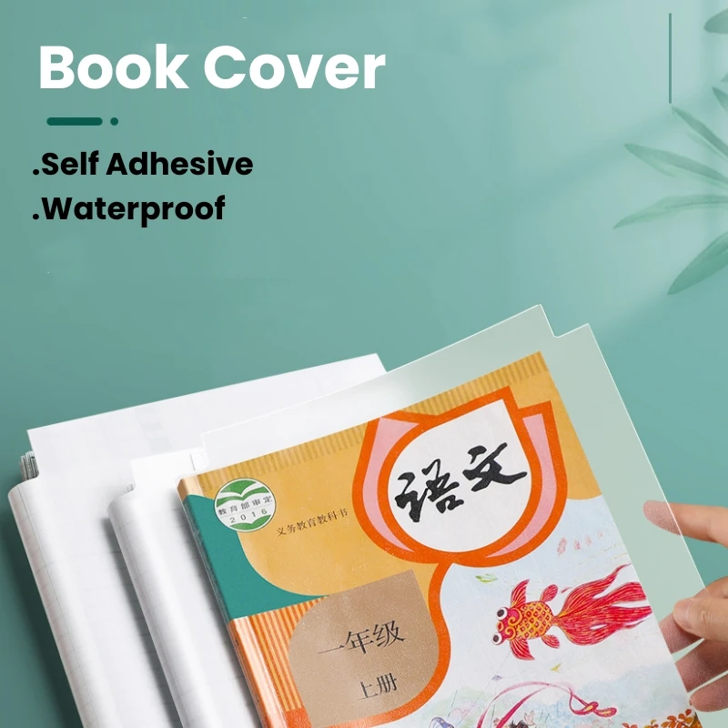 10 Sheets A4 Transparent Self Adhesive Book Cover Wrapper Waterproof Book Wrap Paper Film Matte Clear Notebook Protector 16/25K