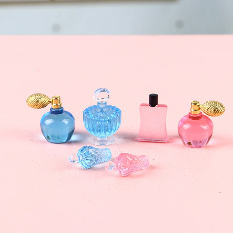 6Pcs/Set 1:12 Dollhouse Miniature Perfume Model Doll House Bedroom Bath Decor Toy Doll Fashion Makeup Accessories