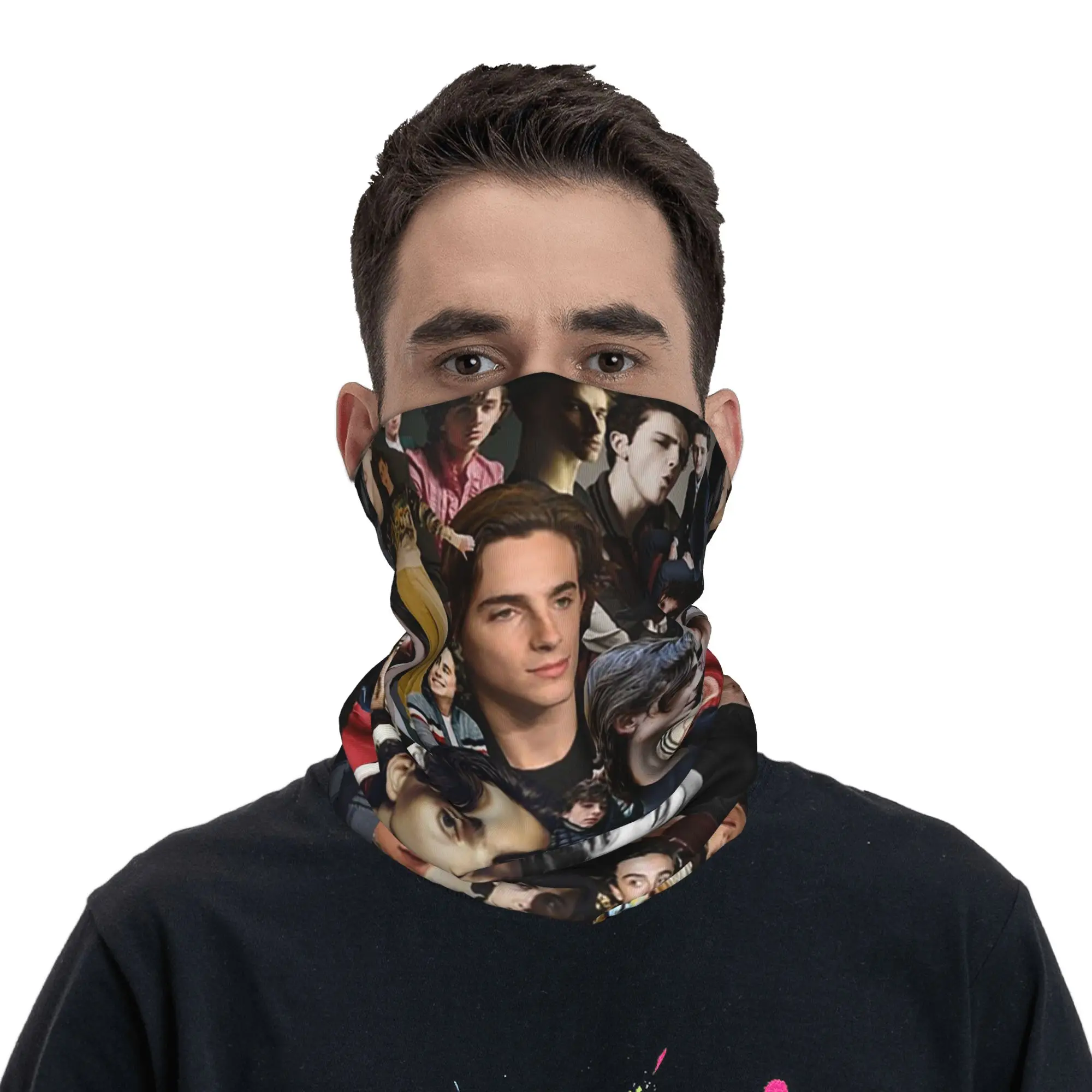 Timothee Chalamet Bandana Neck Gaiter Printed Wrap Scarf Headband Cycling Unisex Adult Windproof