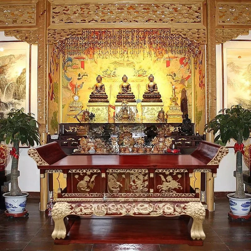 Solid Wood Altar Table for Home Use, Shrine Table, Ancestor Hall, Temple Buddha Altar, Incense Table, Yuanbao Table
