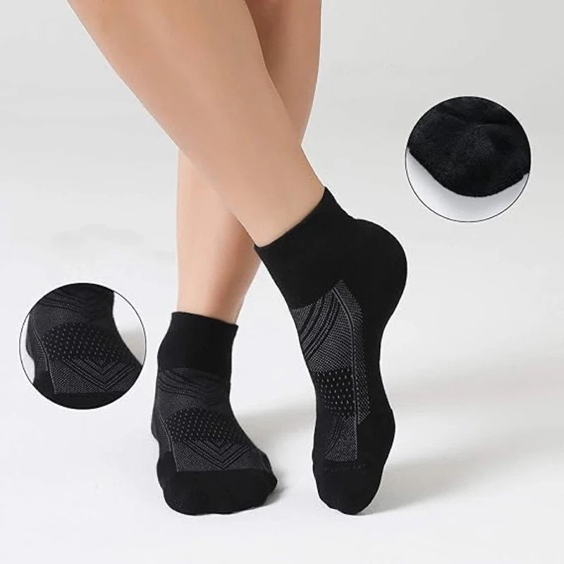 6 ペア男性ランニングスポーツソックス快適な吸汗通気性クッション衝撃吸収バスケットボールスポーツカジュアルソックス