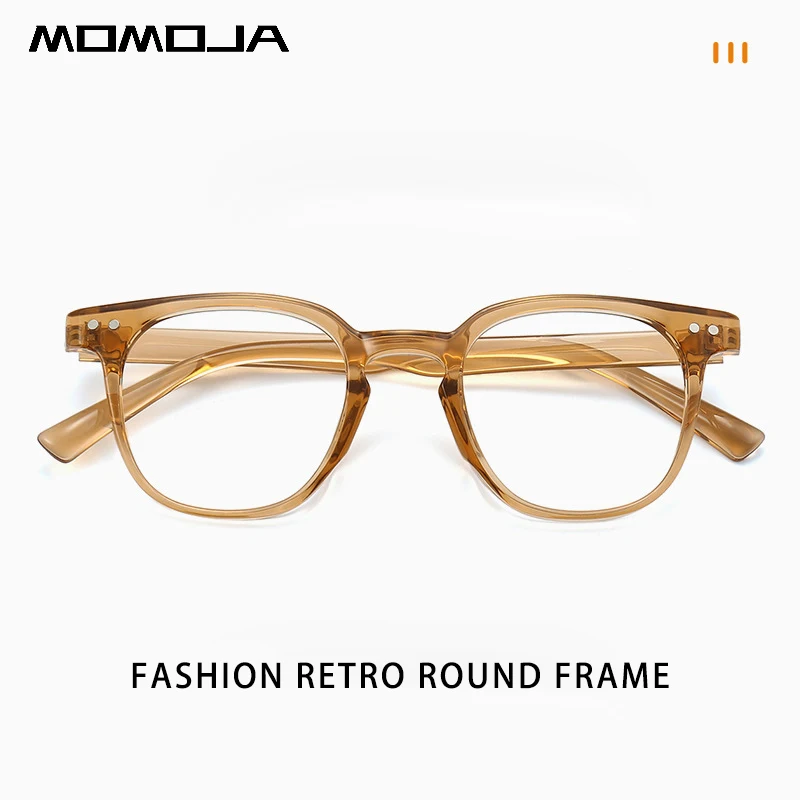 MOMOJA Fashion Retro Round Eyewear Ultra Light TR90 Eyeglasses Optical Prescription Glasses Man Woman Small Size Frame ZM86005