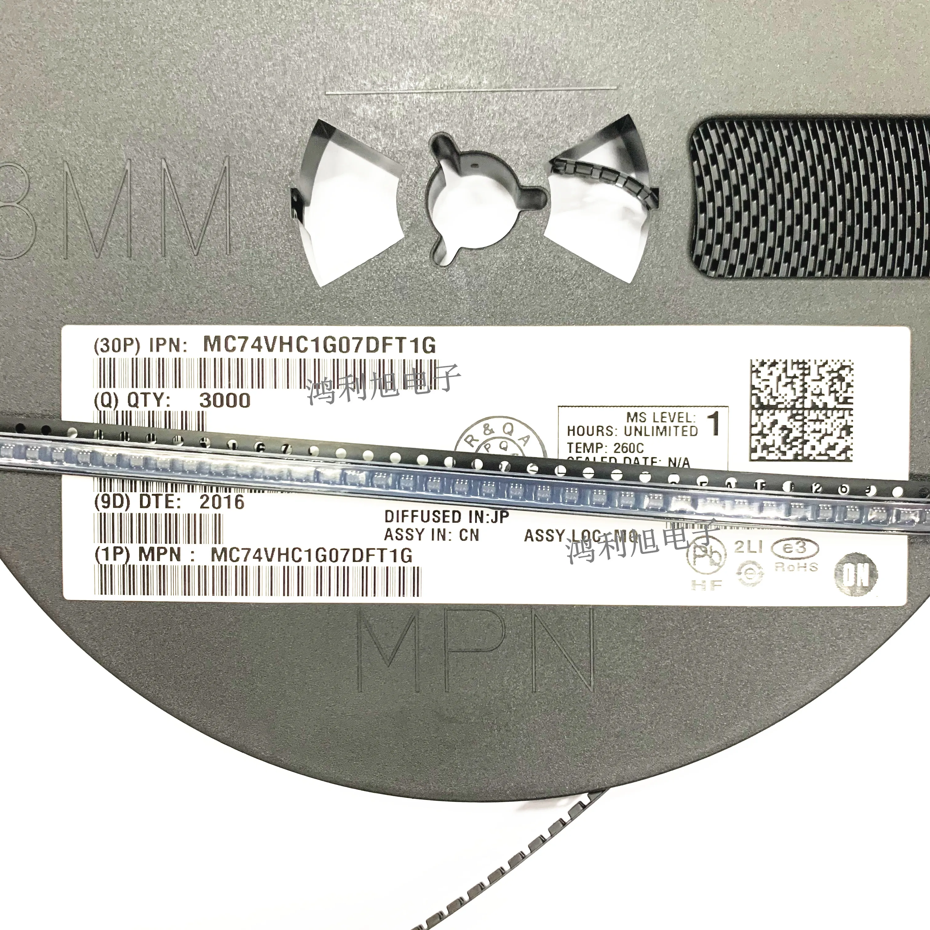 50 Pçs/lote MC74VHC1G07DFT1G MARCAÇÃO: V7 Buffer/Driver 1-CH Não-Inversor Dreno Aberto CMOS 5 Pinos SC-88A T/R