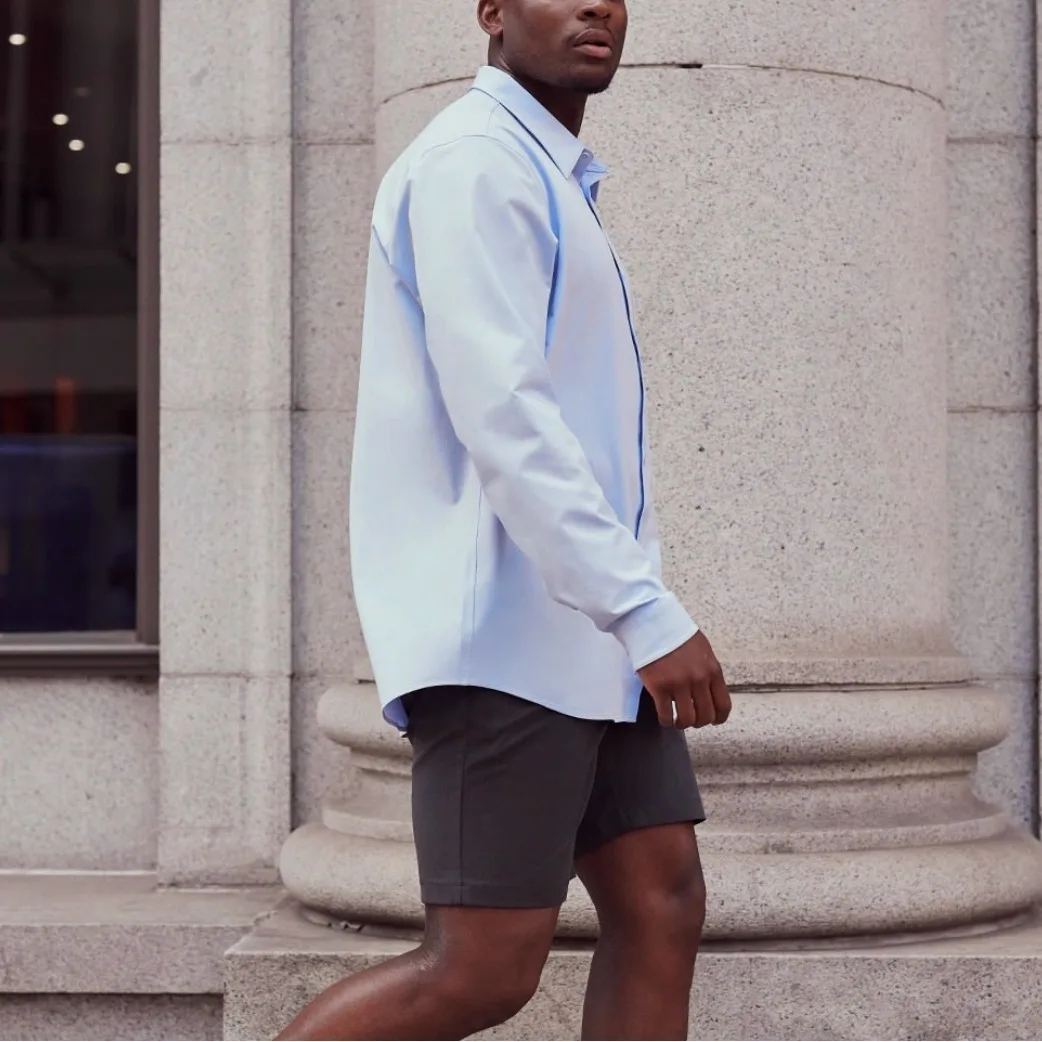 

Traveler Series 3D Tailored Luxury Lightweight Breathable Me Long Sve Men's irt Spring Summer Stand Fit Casual irt